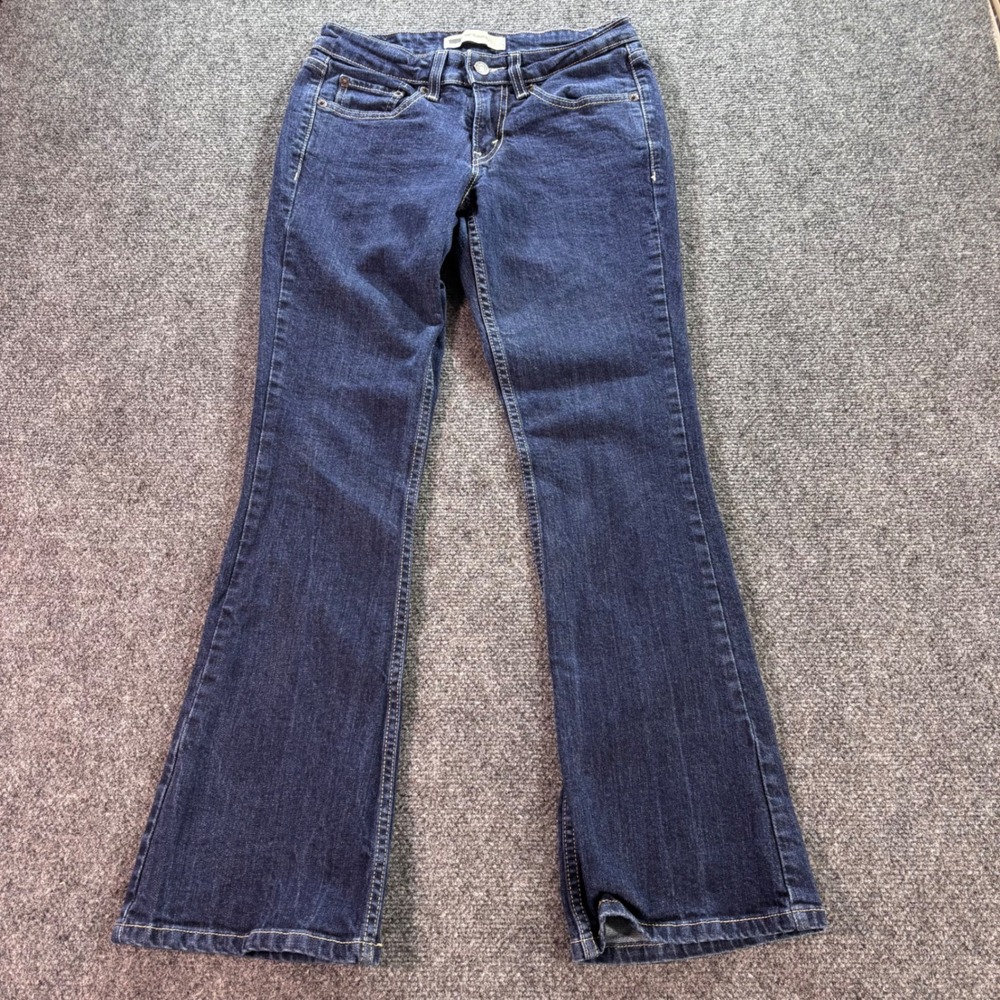 Levis 518 Superlow Jeans Womens 3S W26 Dark Wash Bootcut Denim Stretch Low Rise
